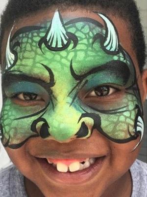 kids monster face paint design