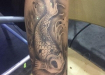 Koi Fish Airbrush Tattoo