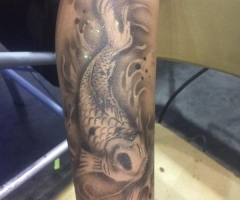 Koi Fish Airbrush Tattoo