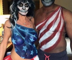 American Flag Couple