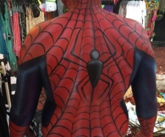 Spiderman Body Painting
