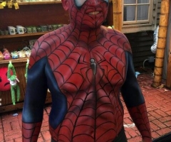 Spiderman Body Painting