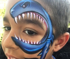 Shark Eye Face Paint Design