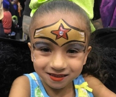 Wonder Woman Face Paint Design