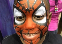 Spiderman Face Paint Design