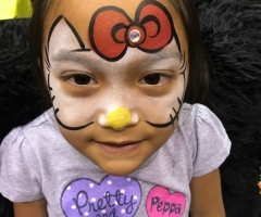 Hello Kitty Face Painting Design