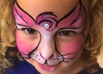 Pink Kitty Face Paint