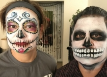 Sugar Skull & Skull Face Painting Design