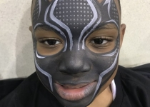 Black Panther Face Paint Design