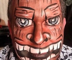 Tiki Man Face Paint Design