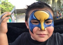 Wolverine, super hero face painting design