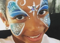Frozen Butterfly Face Painting Design
