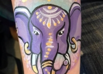 elephant face paint design