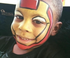 Iron Man Face Painting Design