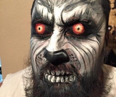 Wolf Man Face paint Design