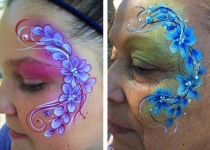 flower eye design face paint