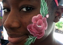 rose face painting design