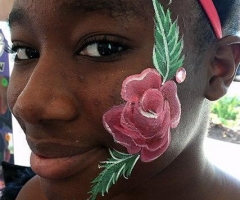 rose face painting design