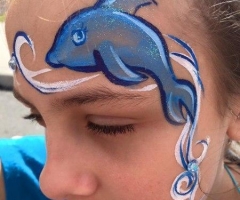 Dolphin Face Painting Design