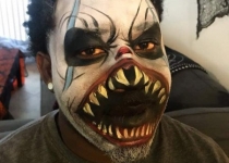 Scary Clown Face Paint Design