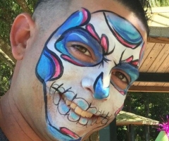 suger skull face paint design