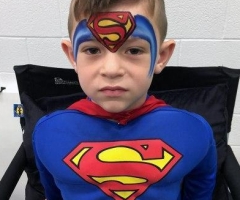 superman face paint design