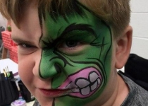 the hulk face paint design