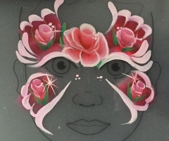 Flower / Valentines Day Face Painting Design