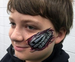 Terminator face paint design