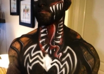 Venom Face and Body Paint Design