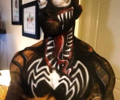 Venom Face and Body Paint Design