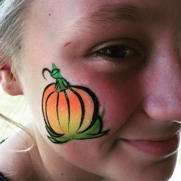 pumpkin cheek face paint