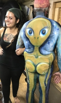 Alien body paint