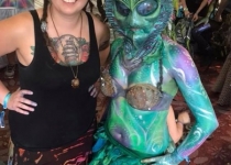 Colorful Alien Body Paint