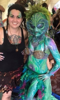 Colorful Alien Body Paint