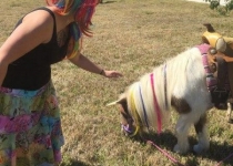Me petting the unicorns!