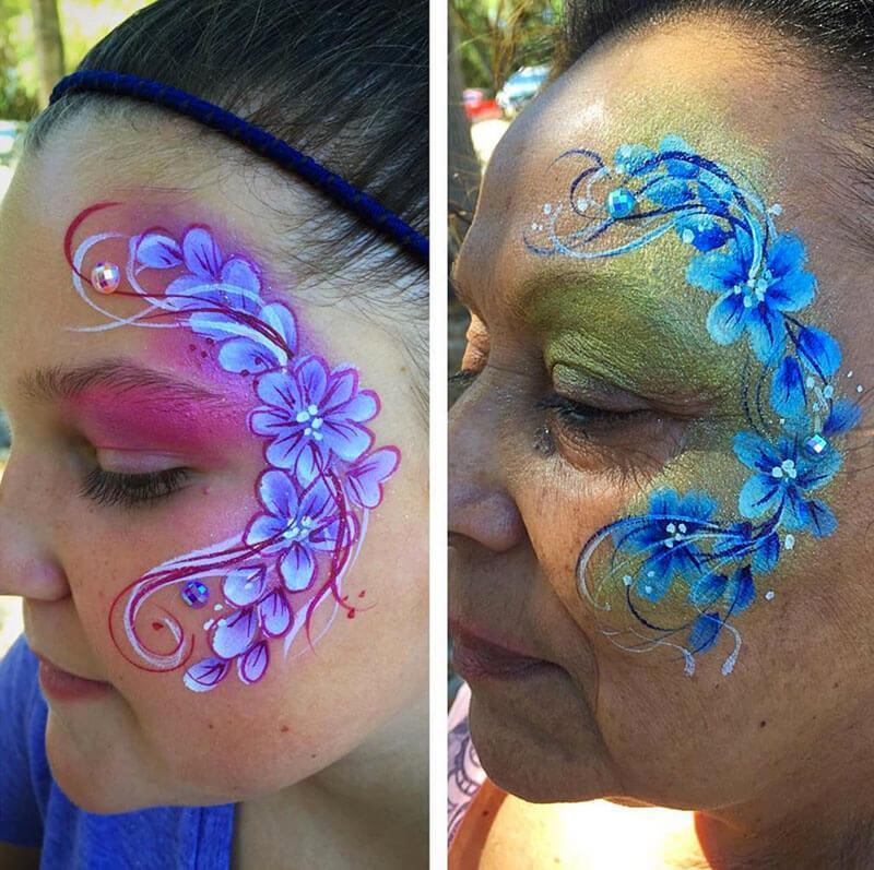 Flower Face Painting Design
