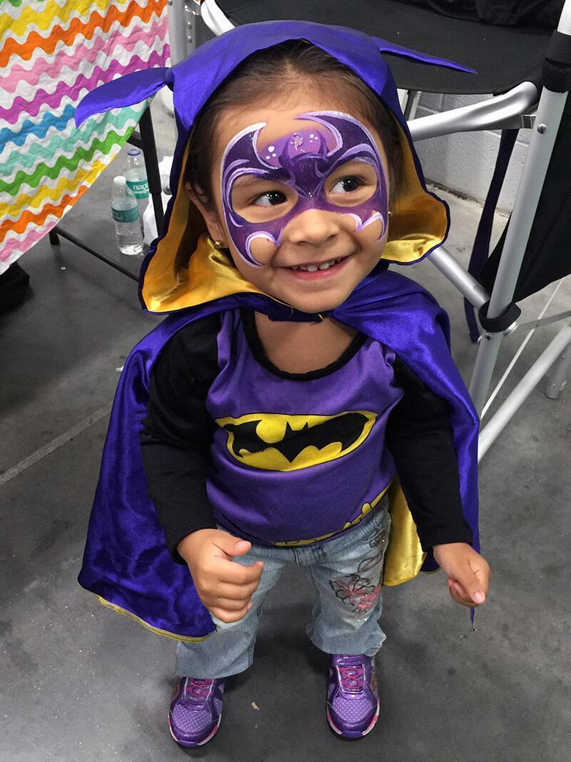 Batgirl Face Paint design