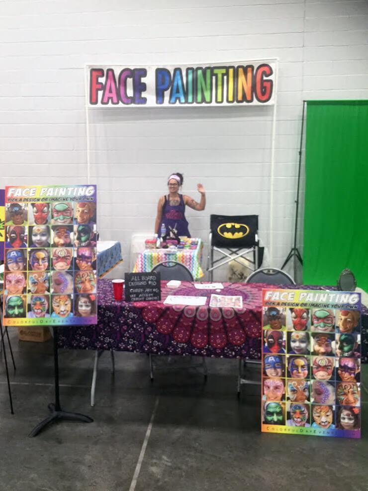Booth Set up for Comicon