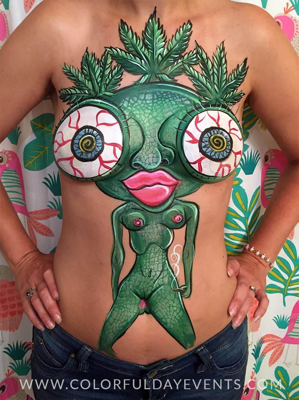 Fantasy fest body painting artist